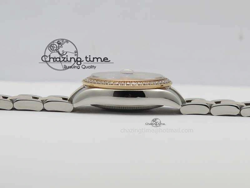 DateJust 31mm SS RG BP-Maker Best Edition MOP Diamond Markers Dial On SS RG Bracelet A2824 V MoistureWicking 3843