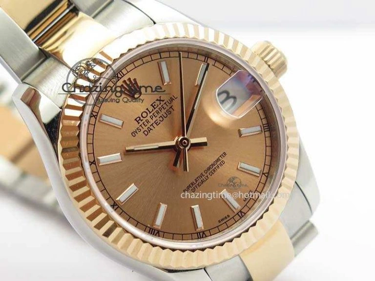 Functional DateJust 31mm SS RG BP-Maker Best Edition Rose Gold Dial On SS RG Bracelet A2824 V 3846