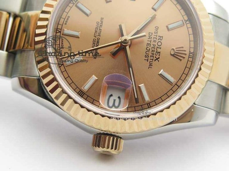 Functional DateJust 31mm SS RG BP-Maker Best Edition Rose Gold Dial On SS RG Bracelet A2824 V 3846