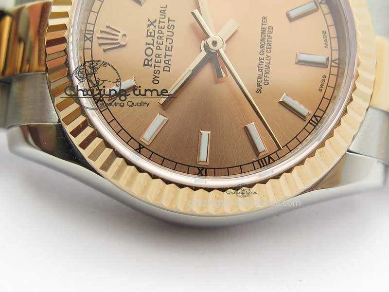 Functional DateJust 31mm SS RG BP-Maker Best Edition Rose Gold Dial On SS RG Bracelet A2824 V 3846