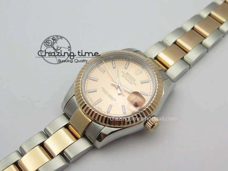 Functional DateJust 31mm SS RG BP-Maker Best Edition Rose Gold Dial On SS RG Bracelet A2824 V 3846