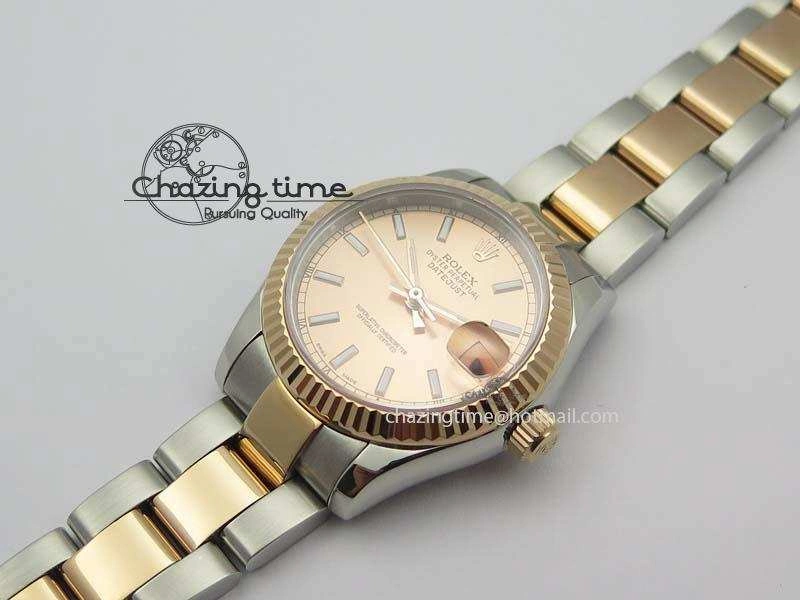 Functional DateJust 31mm SS RG BP-Maker Best Edition Rose Gold Dial On SS RG Bracelet A2824 V 3846