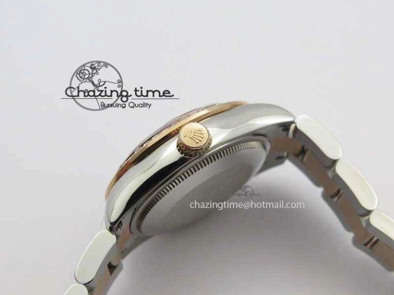 DateJust 31mm SS YG BP-Maker Best Edition Diamond Bezel White MOP Dial On SS YG Bracelet A2824 V WaterResistant 3832