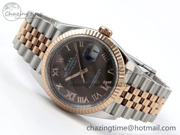 DateJust 36 126231 APF 1:1 Best Edition 904L Steel Brown Diamond Roman Dial on Jubilee Bracelet VR Resilient 1537