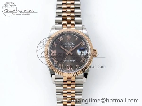 DateJust 36 126231 APF 1:1 Best Edition 904L Steel Brown Diamond Roman Dial on Jubilee Bracelet VR Resilient 1537