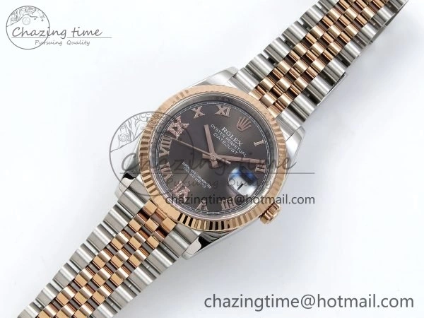 DateJust 36 126231 APF 1:1 Best Edition 904L Steel Brown Diamond Roman Dial on Jubilee Bracelet VR Resilient 1537
