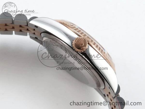DateJust 36 126231 APF 1:1 Best Edition 904L Steel Brown Sitck Dial on SS RG Jubilee Bracelet VR Lightweight 1590
