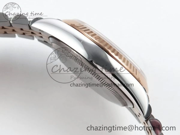 DateJust 36 126231 APF 1:1 Best Edition 904L Steel Brown Sitck Dial on SS RG Jubilee Bracelet VR Lightweight 1590