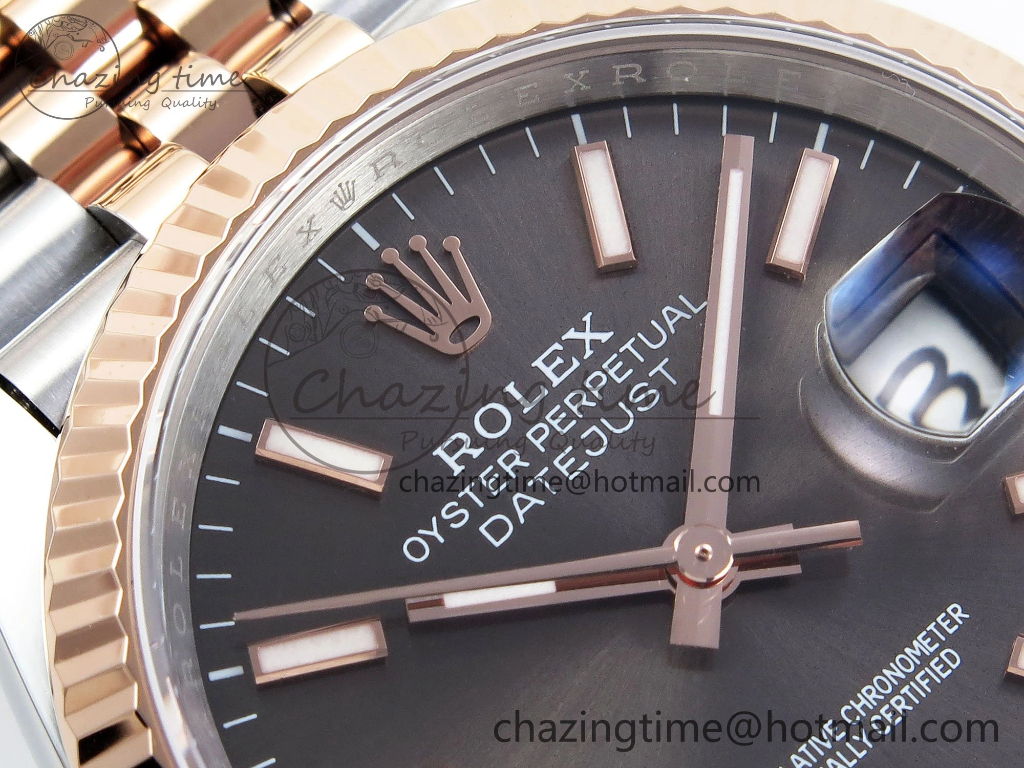DateJust 36 126231 APF 1:1 Best Edition 904L Steel Brown Sitck Dial on SS RG Jubilee Bracelet VR Lightweight 1590