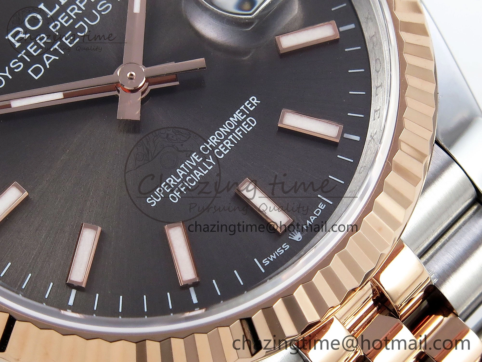 DateJust 36 126231 APF 1:1 Best Edition 904L Steel Brown Sitck Dial on SS RG Jubilee Bracelet VR Lightweight 1590