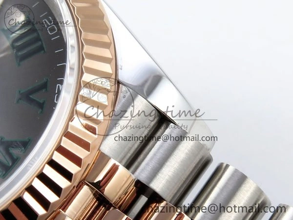 Thermal DateJust 36 126231 APF 1:1 Best Edition 904L Steel Gray Dial Green Roman on SS RG Jubilee Bracelet VR 1588