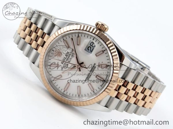 Reliable DateJust 36 126231 APF 1:1 Best Edition 904L Steel White Sitck Dial on SS RG Jubilee Bracelet VR 1589