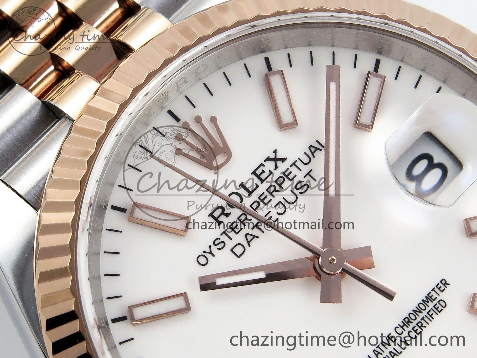 Reliable DateJust 36 126231 APF 1:1 Best Edition 904L Steel White Sitck Dial on SS RG Jubilee Bracelet VR 1589