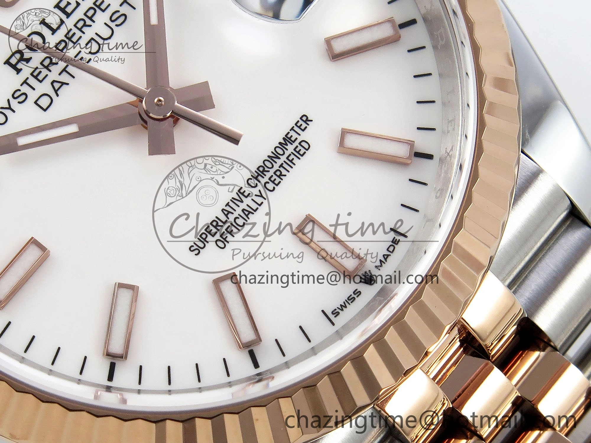 Reliable DateJust 36 126231 APF 1:1 Best Edition 904L Steel White Sitck Dial on SS RG Jubilee Bracelet VR 1589