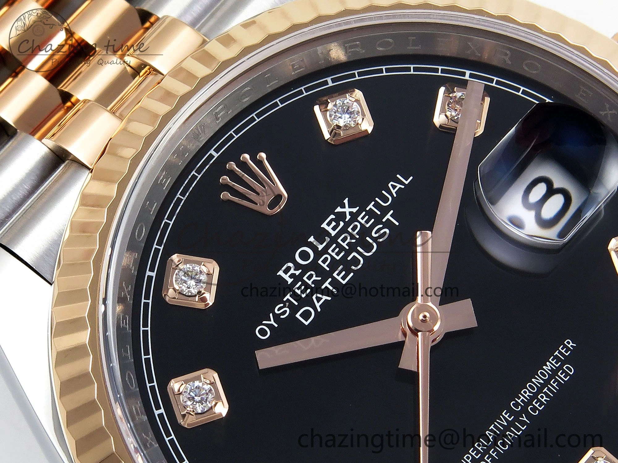 DateJust 36 126231 Clean 1:1 Best Edition 904L Steel Black Diamonds Dial on SS RG Jubilee Bracelet VR Durable 1497