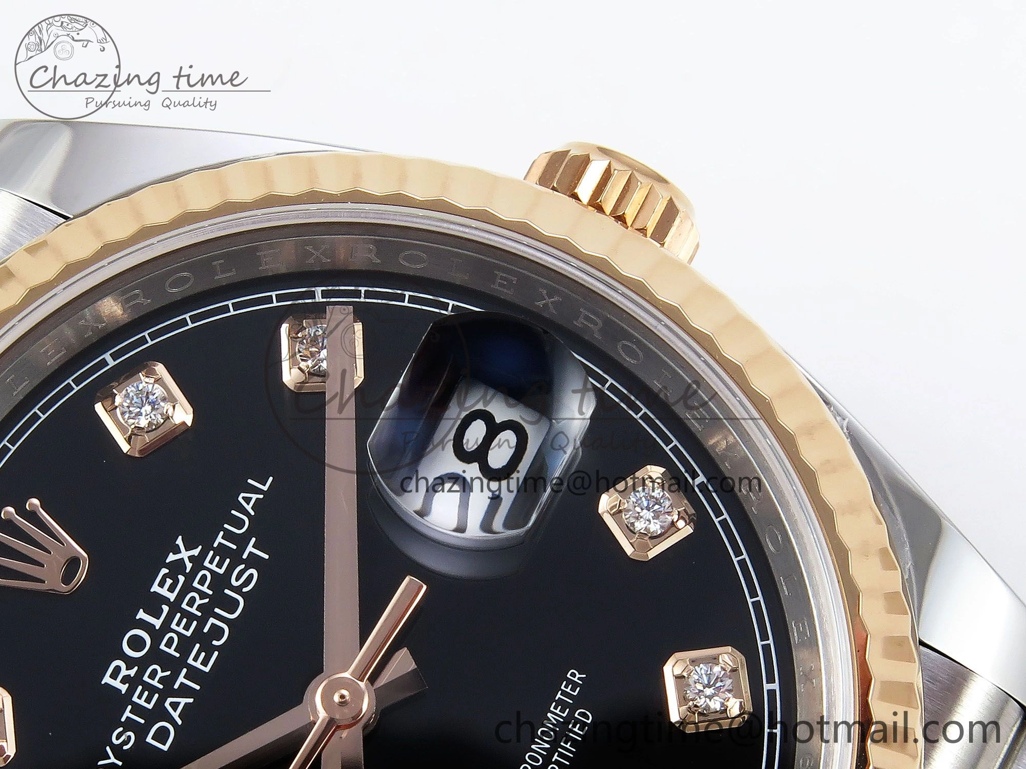 DateJust 36 126231 Clean 1:1 Best Edition 904L Steel Black Diamonds Dial on SS RG Jubilee Bracelet VR Durable 1497