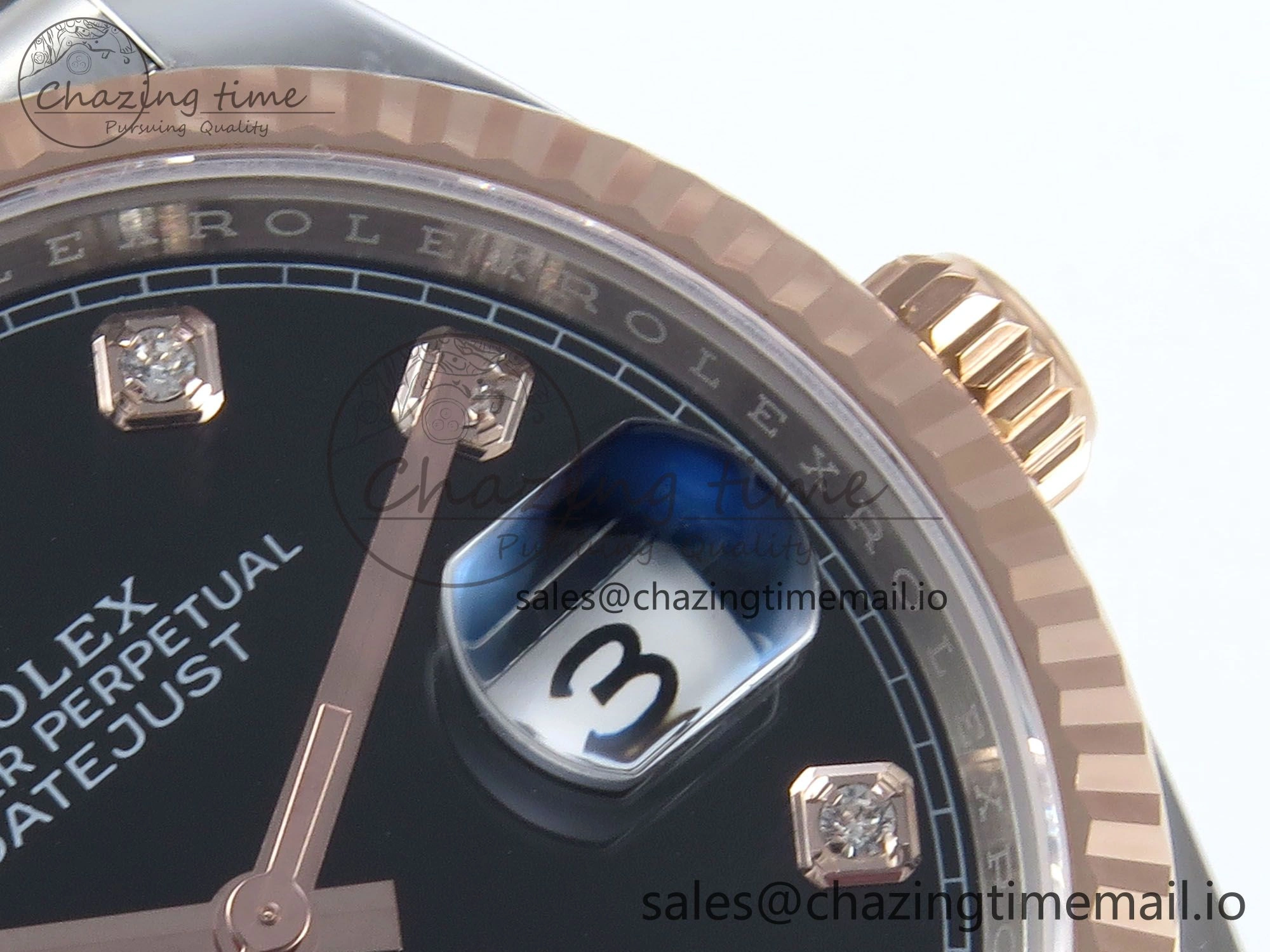 DateJust 36 126231 EWEF Best Edition Black Diamonds Dial on SS RG Jubilee Bracelet A Resilient 600