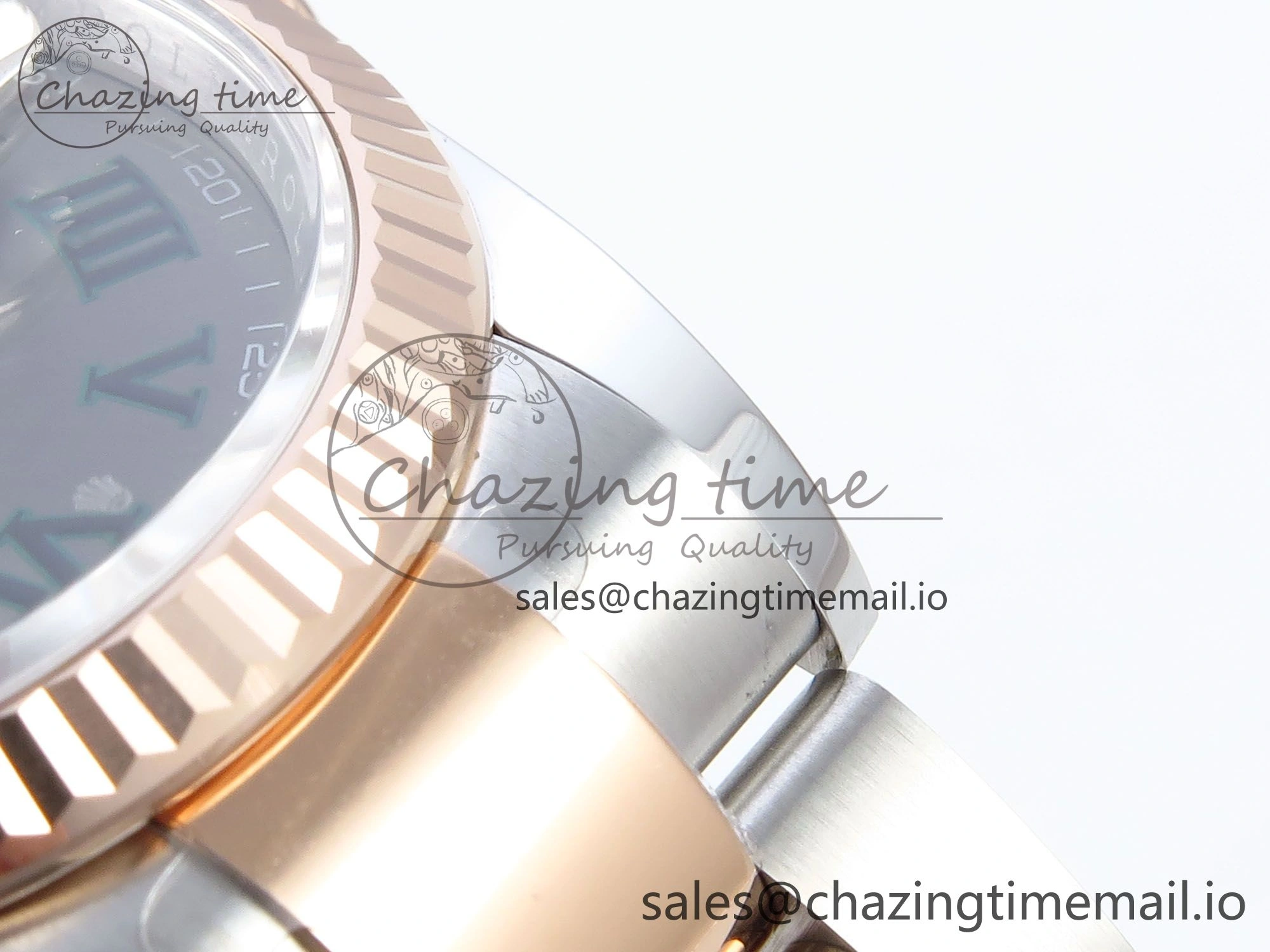 MultiPurpose DateJust 36 126231 EWEF Best Edition Gray Dial Green Roman Marker on SS RG Oyster Bracelet A 655