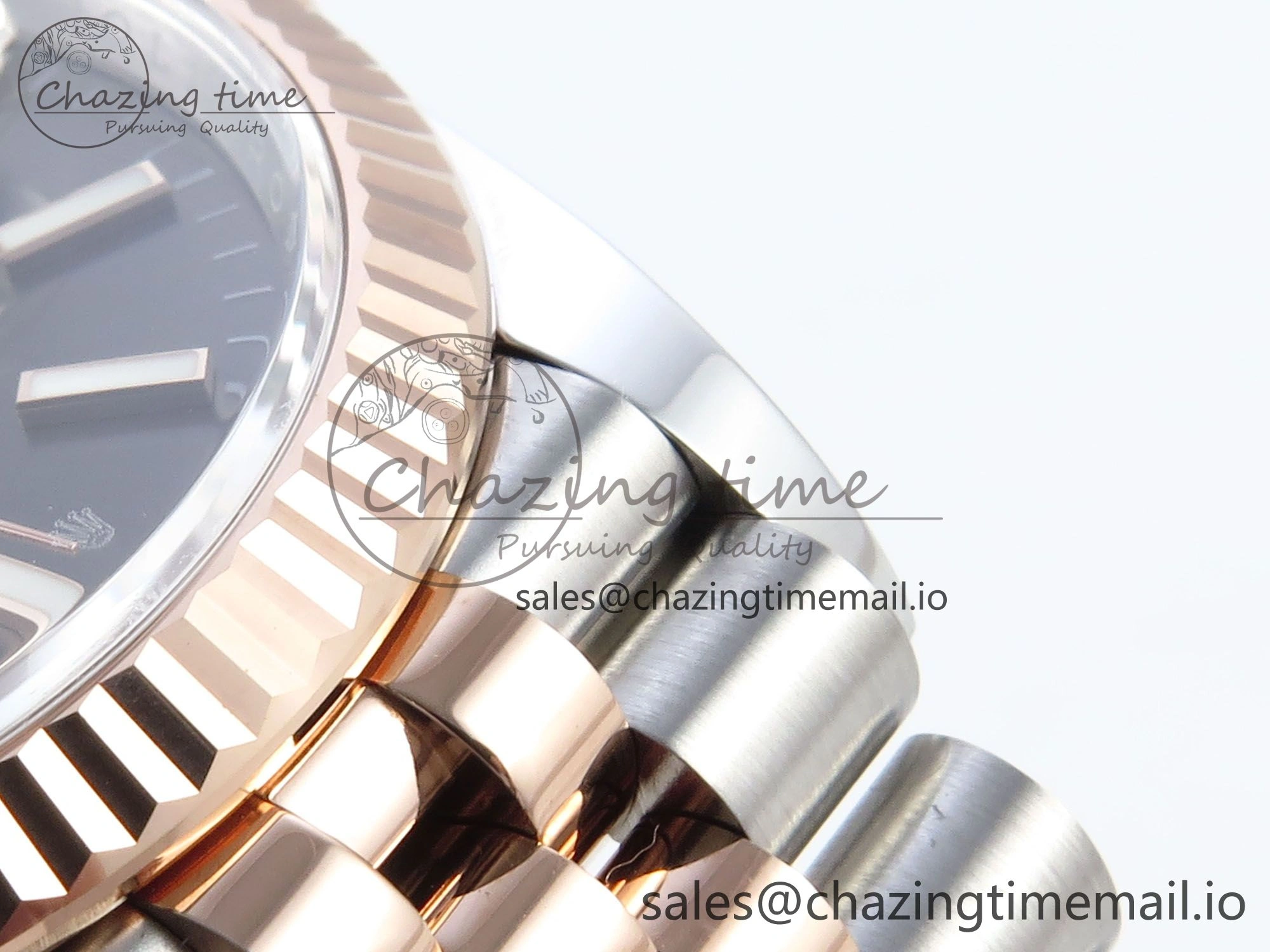 Packable DateJust 36 126231 EWEF Best Edition Gray Dial Stick Marker on SS RG Jubilee Bracelet A 593