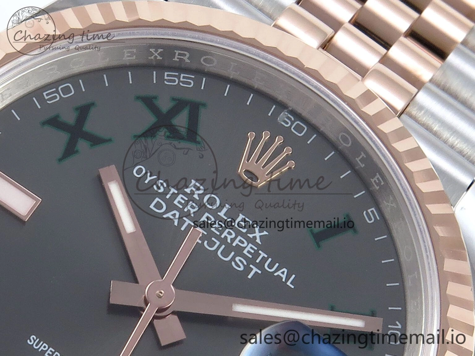 DateJust 36 126231 EWEF Best Edition Gray Roman Dial on SS RG Jubilee Bracelet A Neat 598