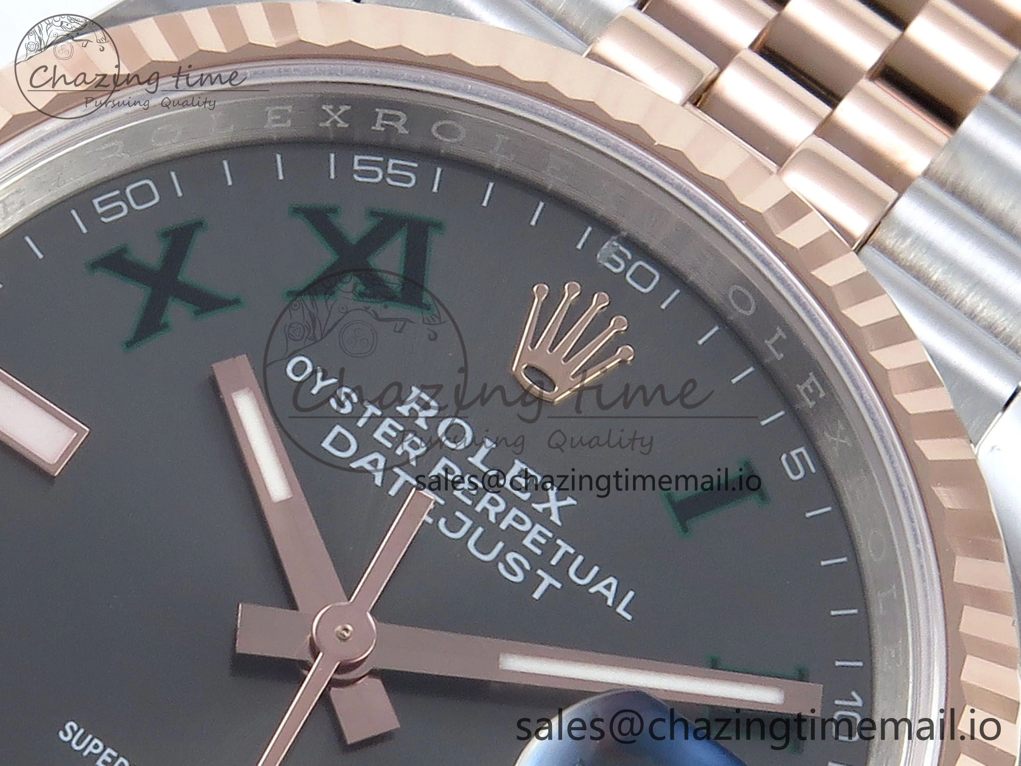 DateJust 36 126231 EWEF Best Edition Gray Roman Dial on SS RG Jubilee Bracelet A Neat 598