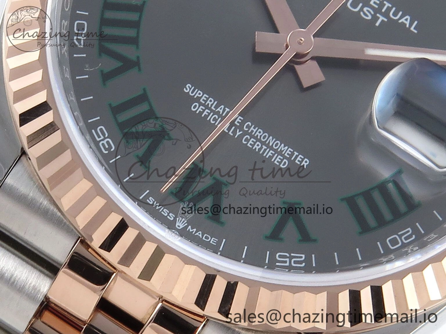 DateJust 36 126231 EWEF Best Edition Gray Roman Dial on SS RG Jubilee Bracelet A Neat 598