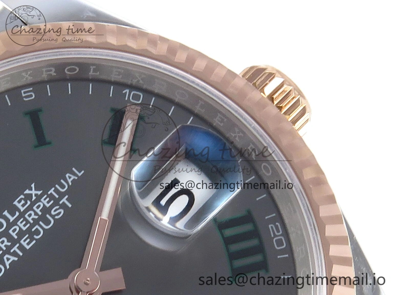 DateJust 36 126231 EWEF Best Edition Gray Roman Dial on SS RG Jubilee Bracelet A Neat 598