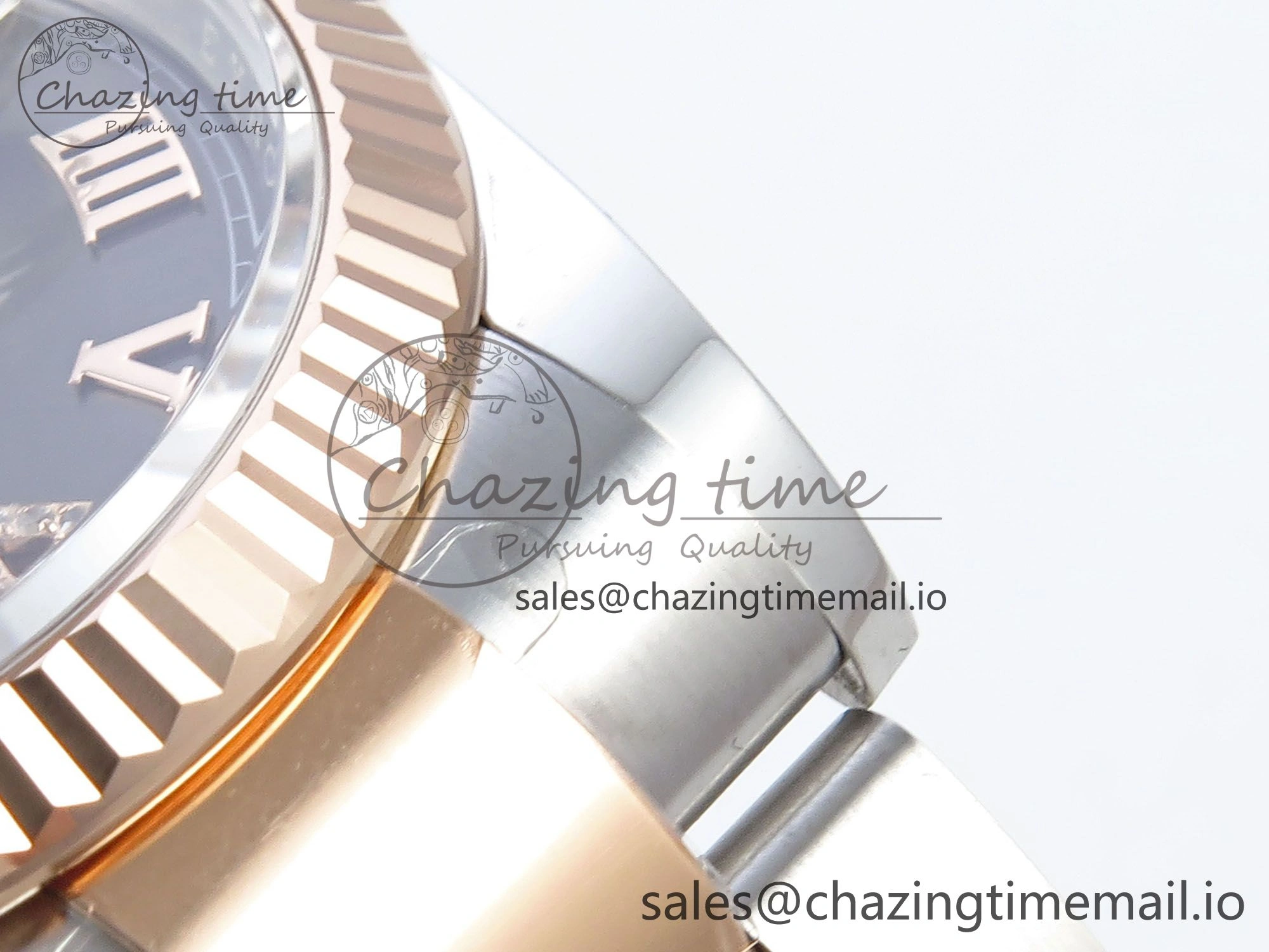 Bright DateJust 36 126231 EWEF Best Edition Gray Roman Diamonds Dial on SS RG Oyster Bracelet A 659