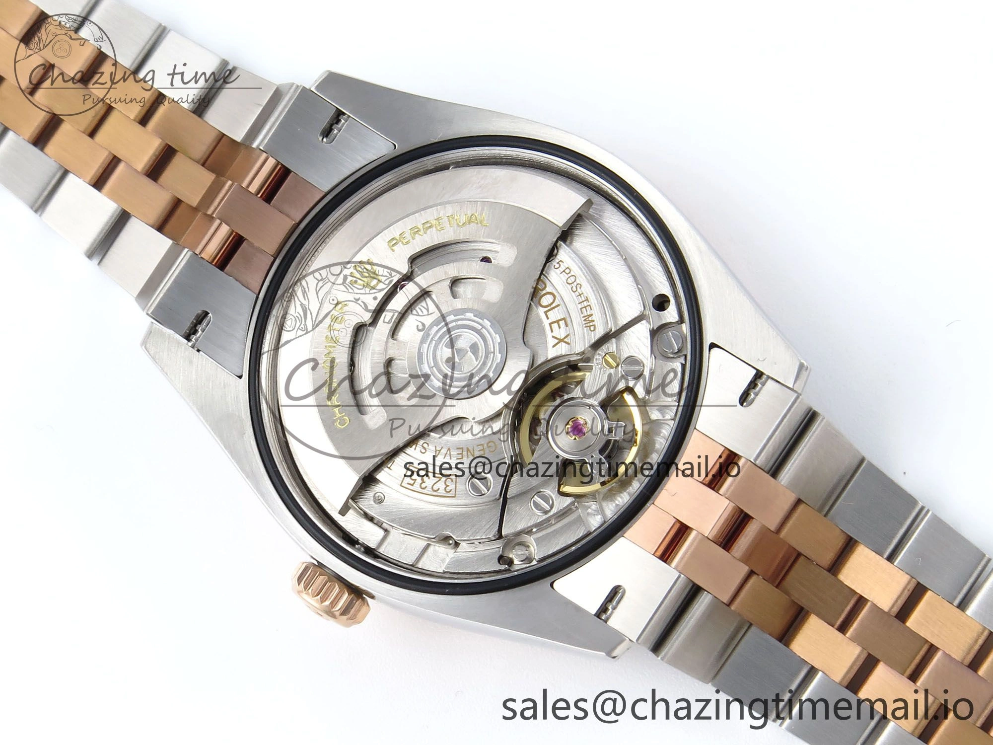 Thermal DateJust 36 126231 EWEF Best Edition Gray Textured Diamonds Dial on SS RG Jubilee Bracelet A 588