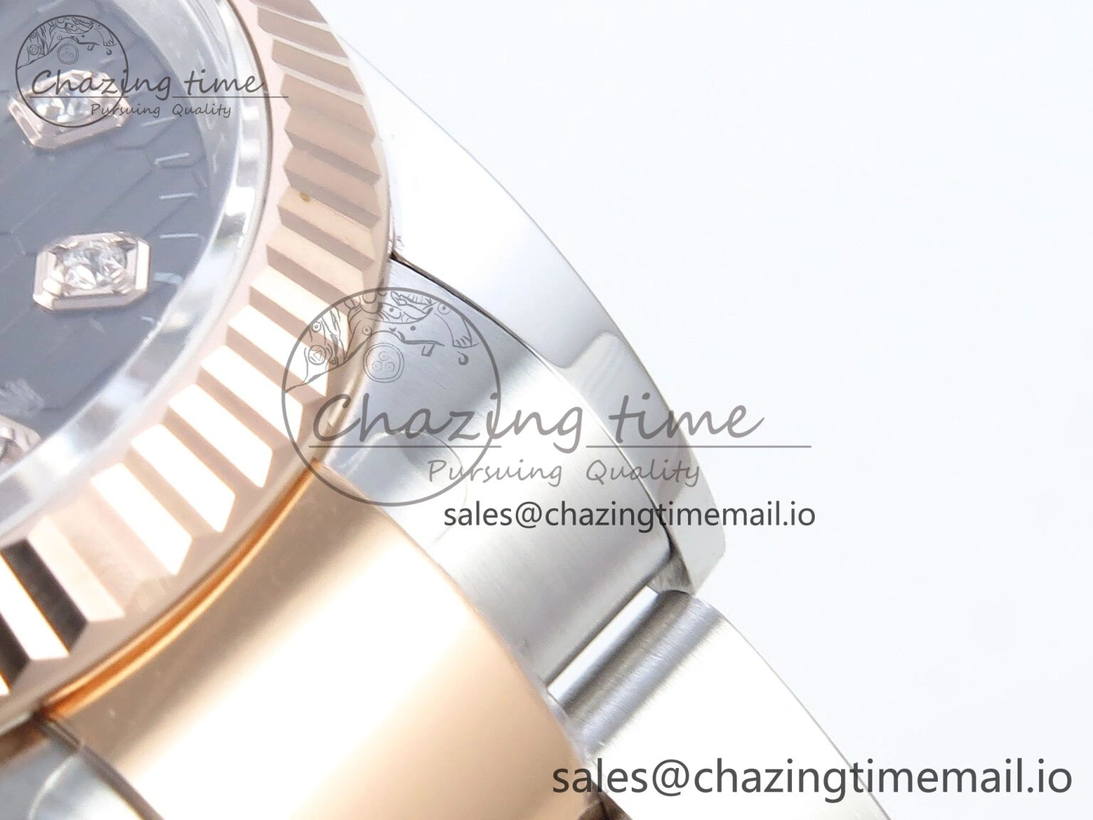 DateJust 36 126231 EWEF Best Edition Gray Textured Diamonds Dial on SS RG Oyster Bracelet A Efficient 657