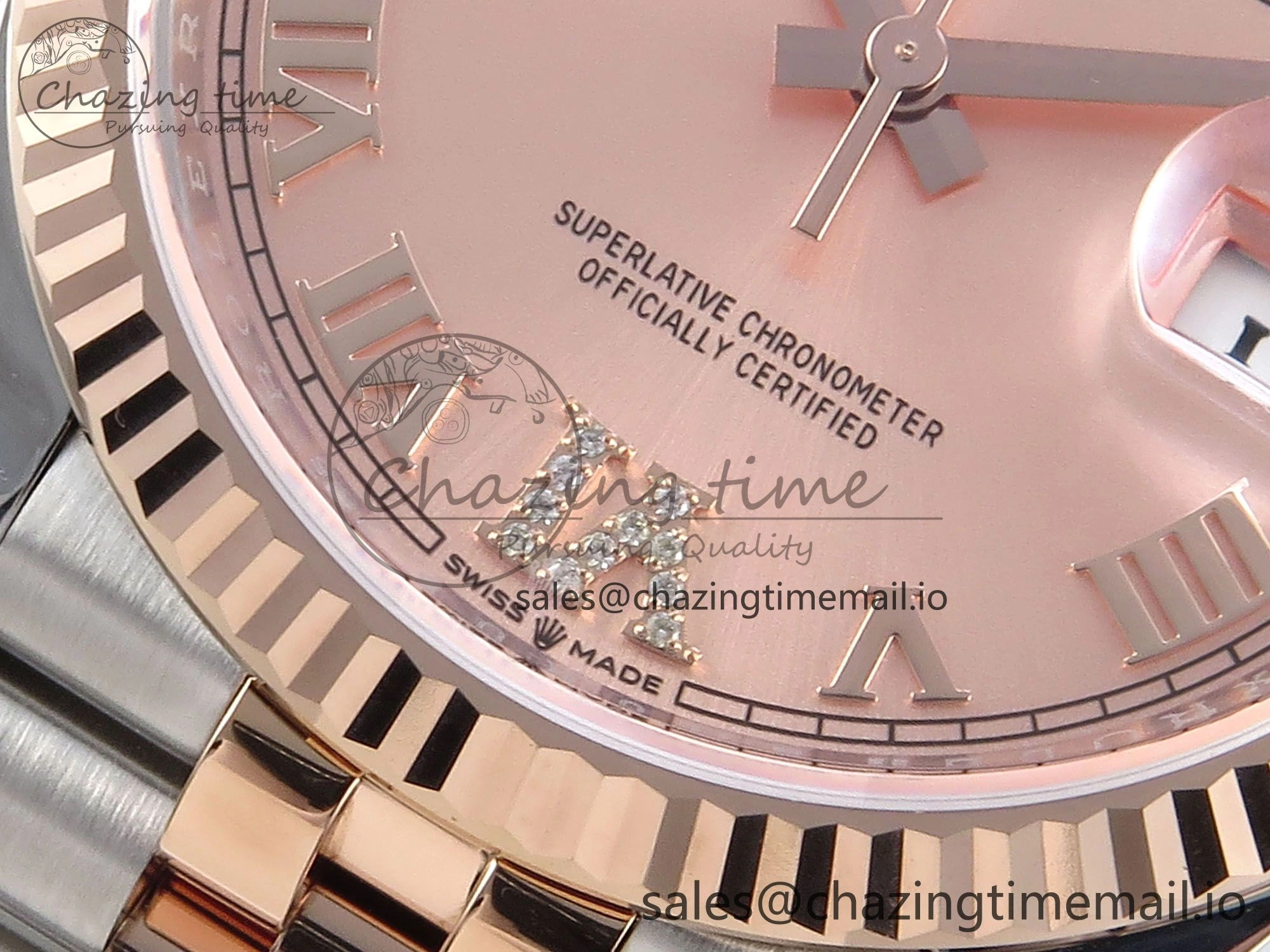 DateJust 36 126231 EWEF Best Edition RG Roman Diamonds Dial on SS RG Jubilee Bracelet A Upgraded 590