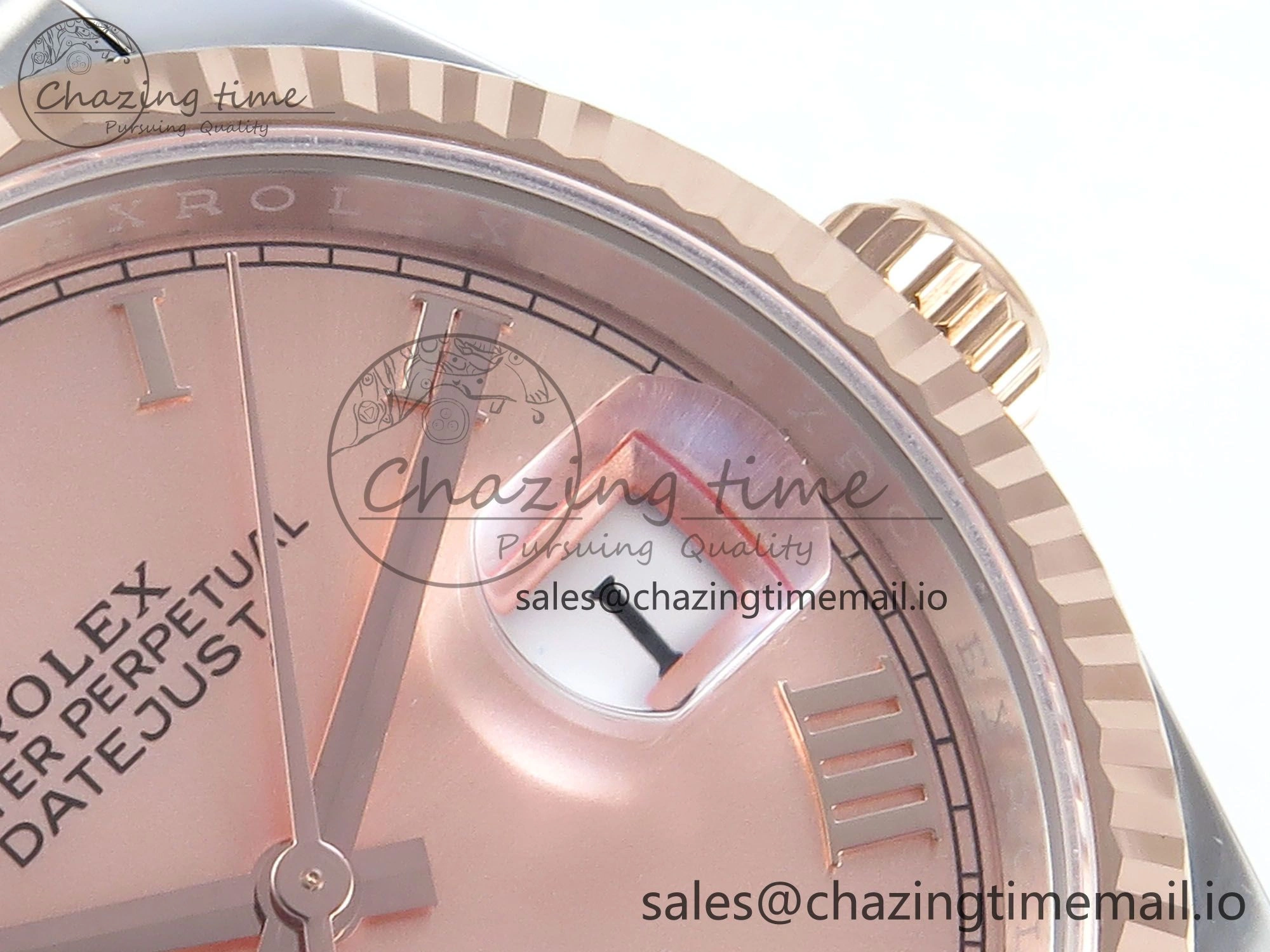 DateJust 36 126231 EWEF Best Edition RG Roman Diamonds Dial on SS RG Jubilee Bracelet A Upgraded 590