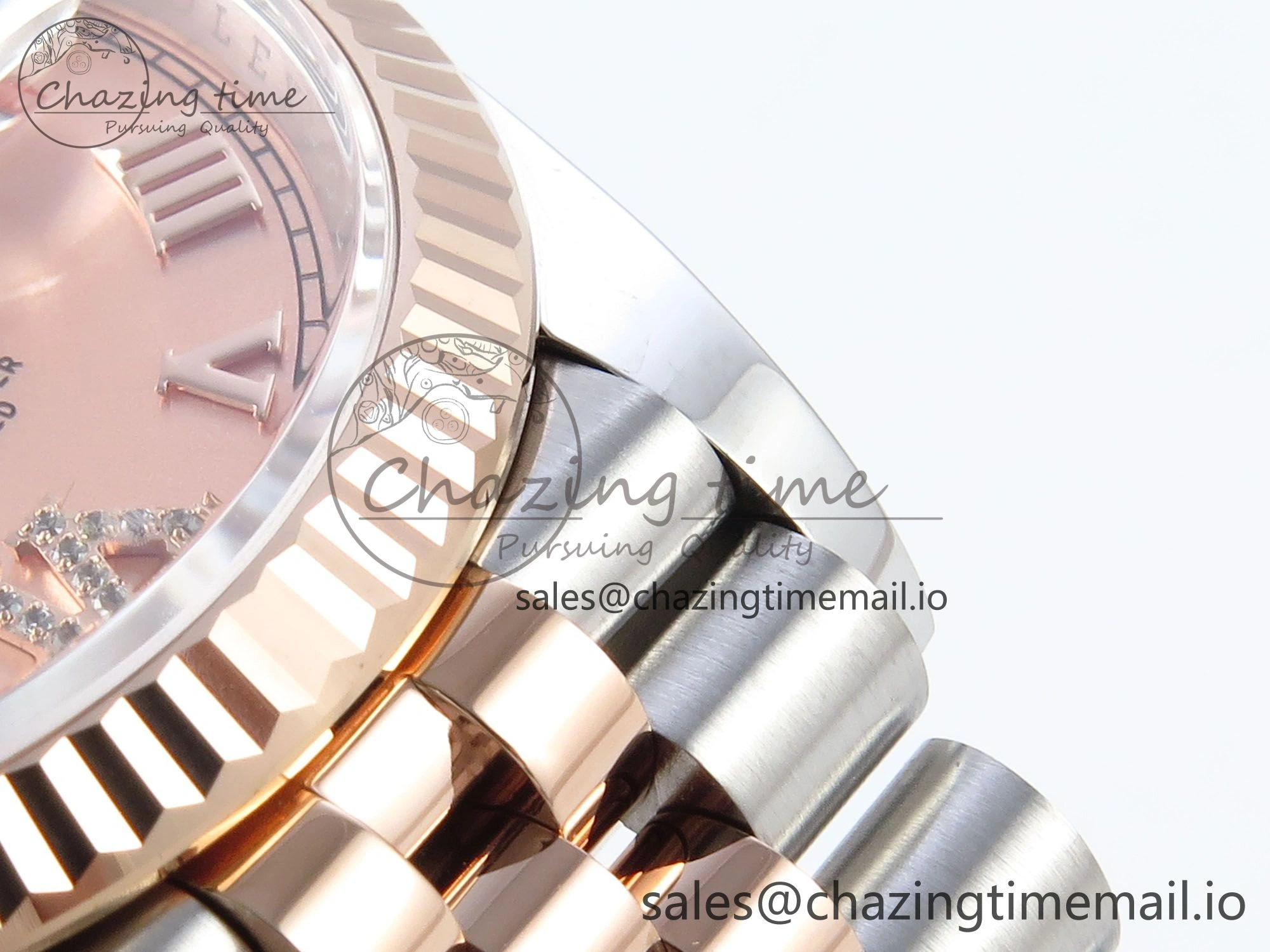 DateJust 36 126231 EWEF Best Edition RG Roman Diamonds Dial on SS RG Jubilee Bracelet A Upgraded 590