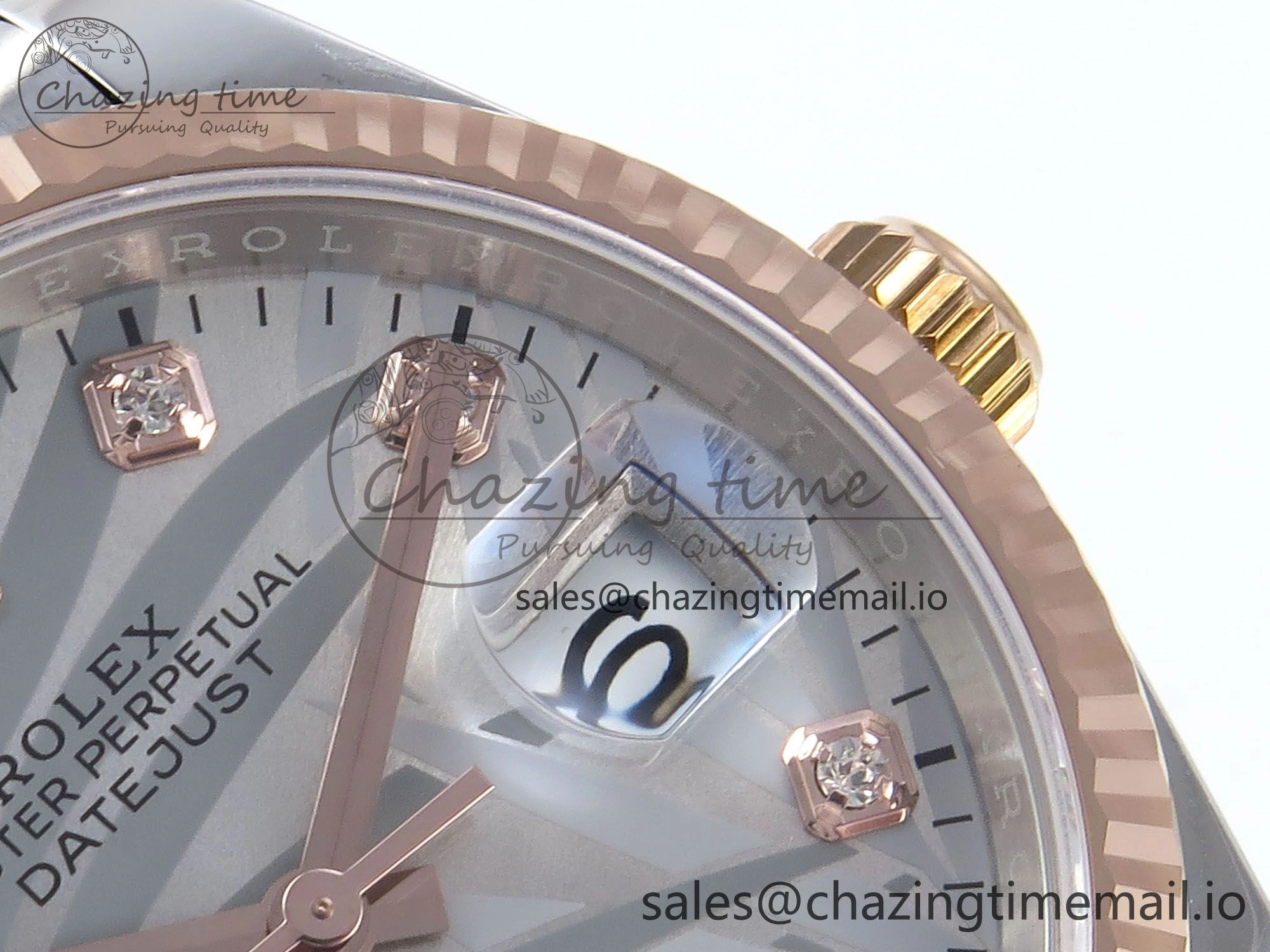 DateJust 36 126231 EWEF Best Edition Silver Leaf Diamonds Dial on SS RG Jubilee Bracelet A TravelReady 597