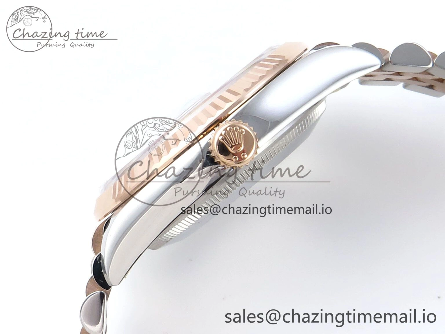 DateJust 36 126231 EWEF Best Edition Silver Textured Dial Stick Marker on SS RG Jubilee Bracelet A EyeCatching 587