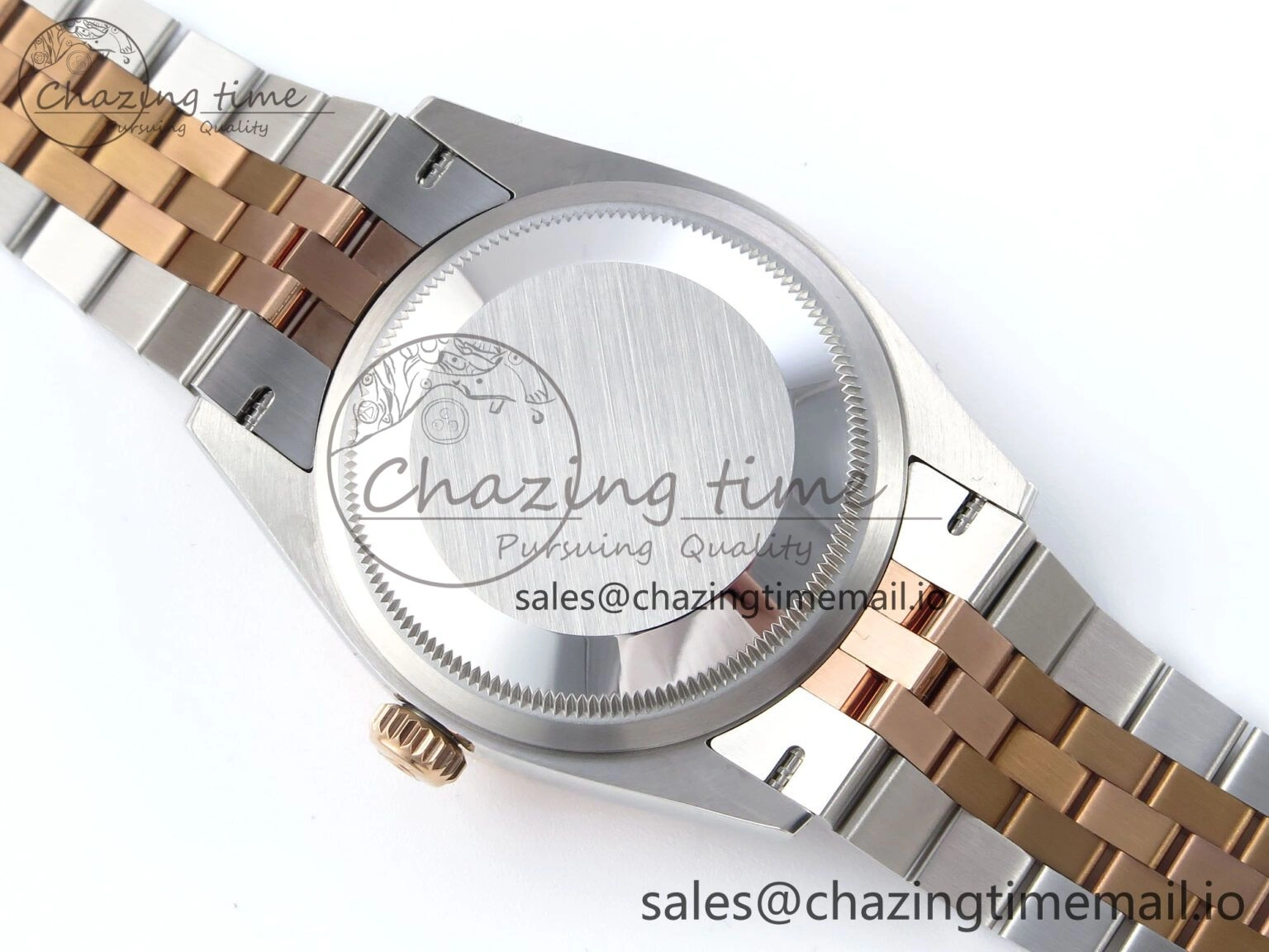 DateJust 36 126231 EWEF Best Edition Silver Textured Dial Stick Marker on SS RG Jubilee Bracelet A EyeCatching 587
