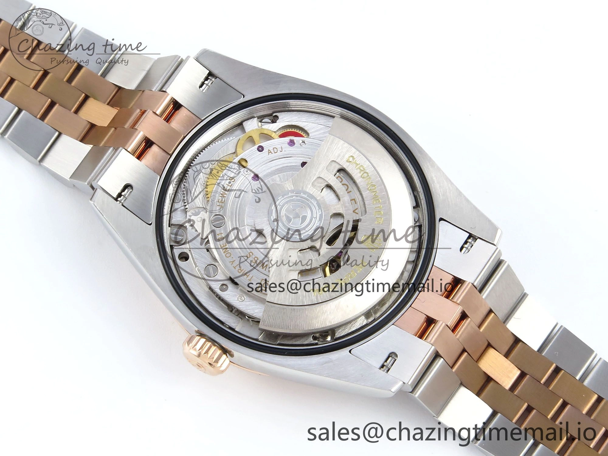 Cozy DateJust 36 126231 EWEF Best Edition Silver Textured Diamonds Dial on SS RG Jubilee Bracelet A 589
