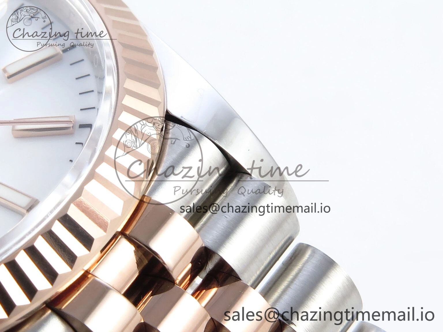 Affordable DateJust 36 126231 EWEF Best Edition White Dial Stick Marker on SS RG Jubilee Bracelet A 599