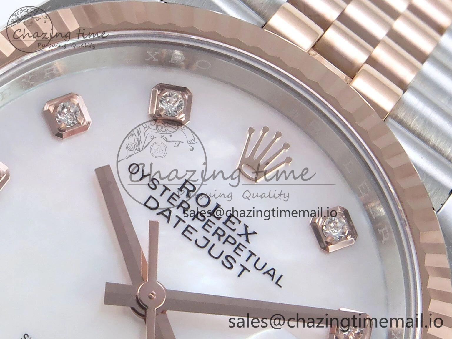 DateJust 36 126231 EWEF Best Edition White MOP Diamonds Dial on SS RG Jubilee Bracelet A FlexibleFit 594