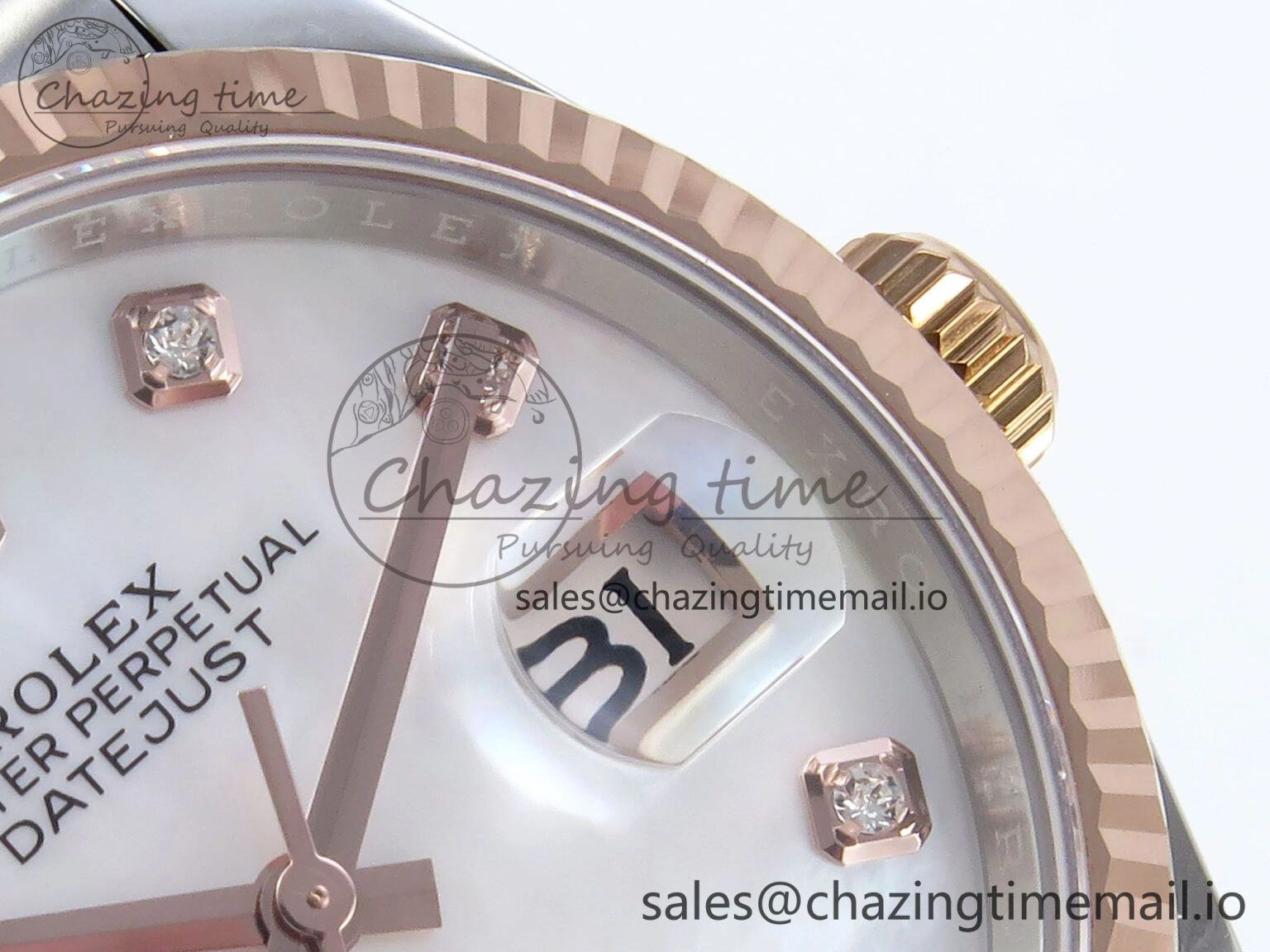 DateJust 36 126231 EWEF Best Edition White MOP Diamonds Dial on SS RG Jubilee Bracelet A FlexibleFit 594