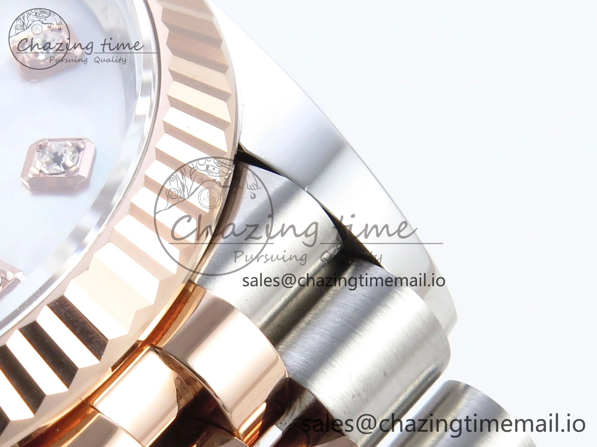 DateJust 36 126231 EWEF Best Edition White MOP Diamonds Dial on SS RG Jubilee Bracelet A FlexibleFit 594