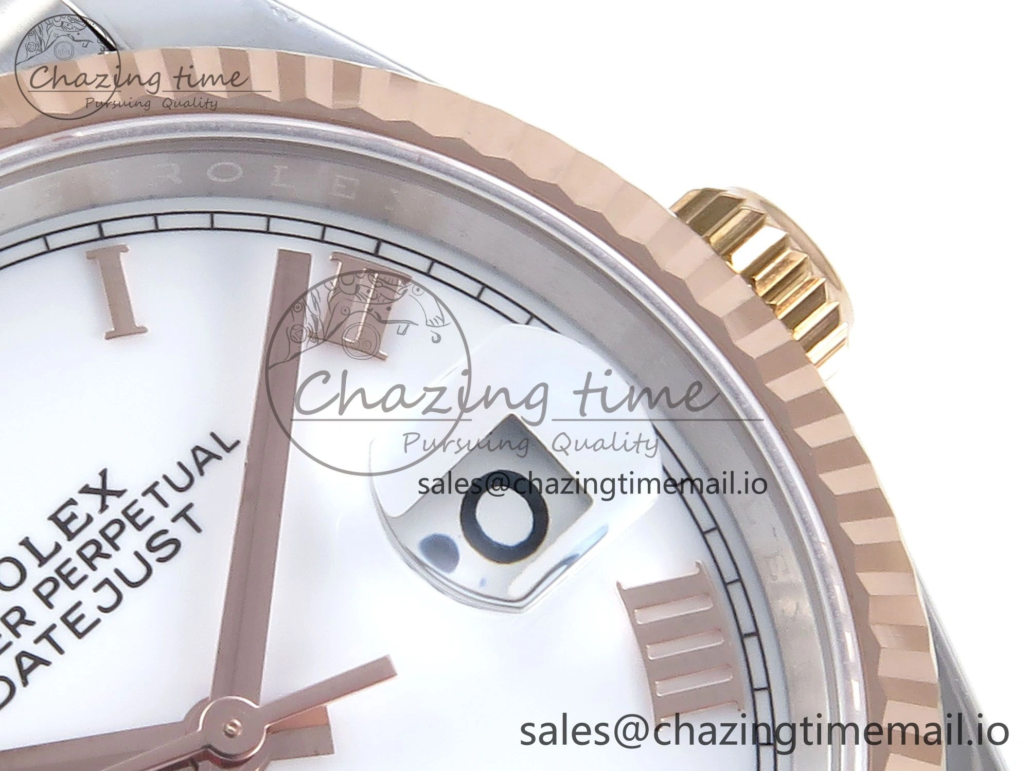 FastDry DateJust 36 126231 EWEF Best Edition White Roman Dial on SS RG Jubilee Bracelet A 591