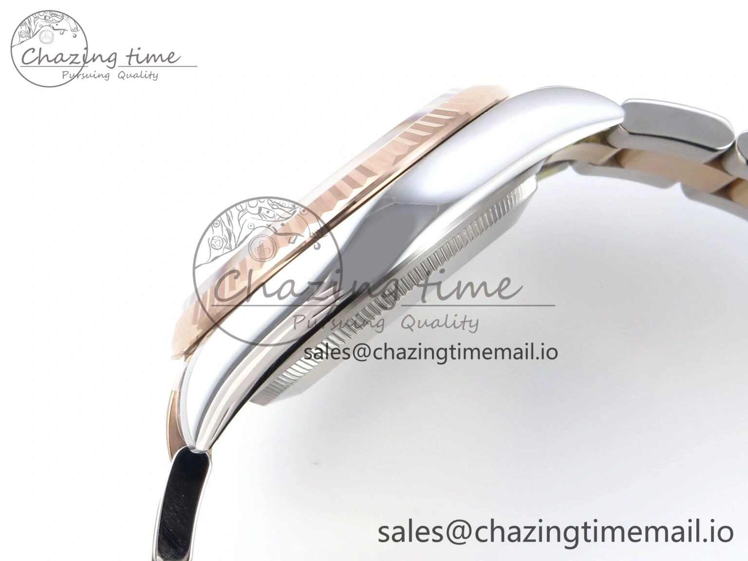 WellDesigned DateJust 36 126231 EWEF Best Edition White Textured Diamonds Dial on SS RG Oyster Bracelet A 664