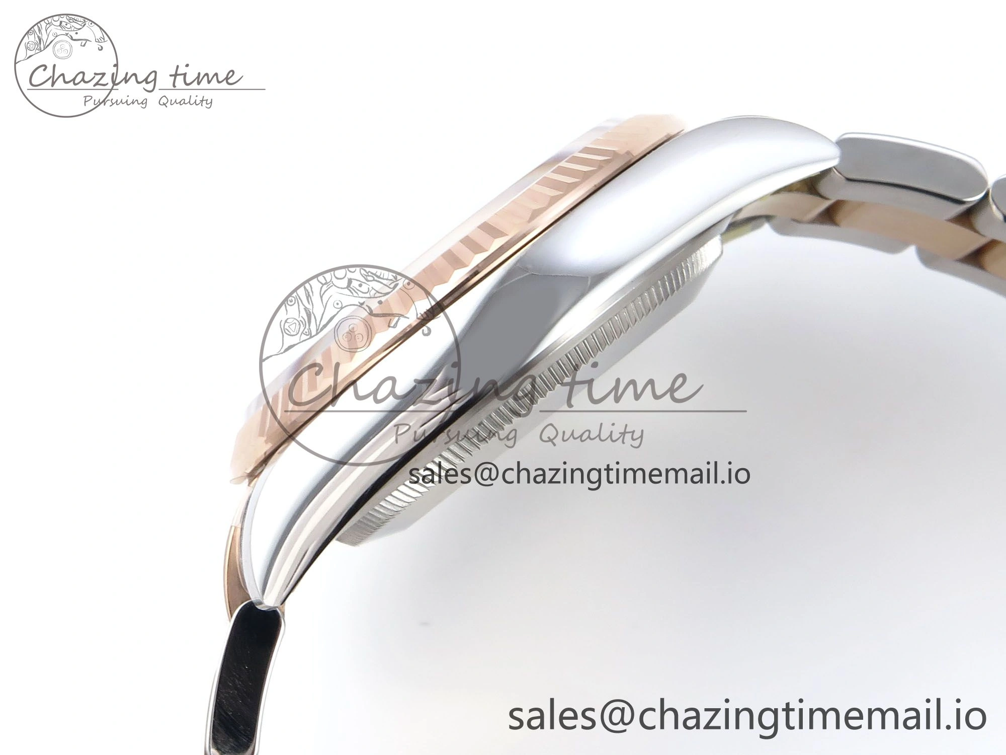 WellDesigned DateJust 36 126231 EWEF Best Edition White Textured Diamonds Dial on SS RG Oyster Bracelet A 664