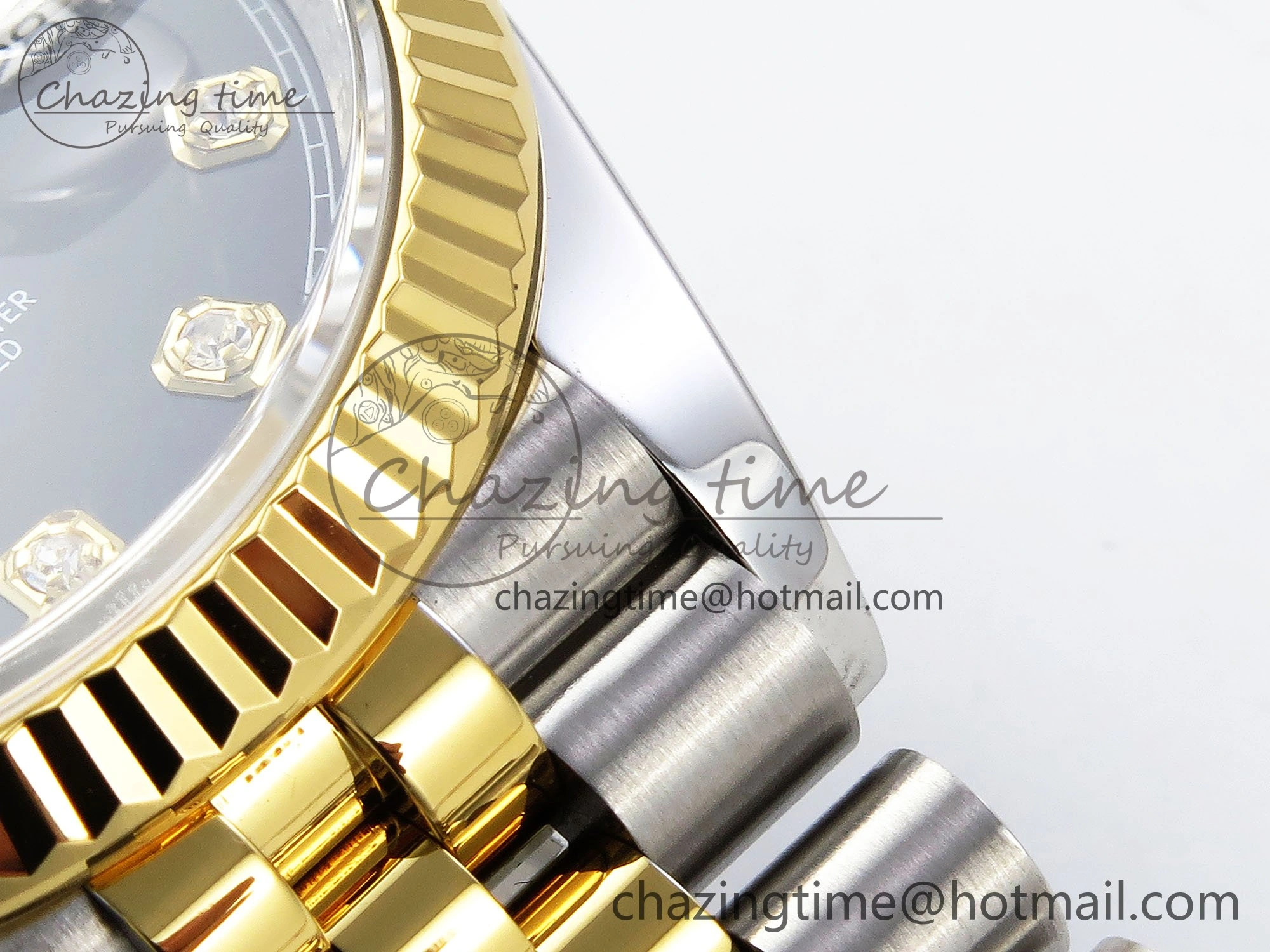 Breathable DateJust 36 126233 APF 1:1 Best Edition 904L Steel Black Diamonds Dial on SS YG Jubilee Bracelet VR 1597