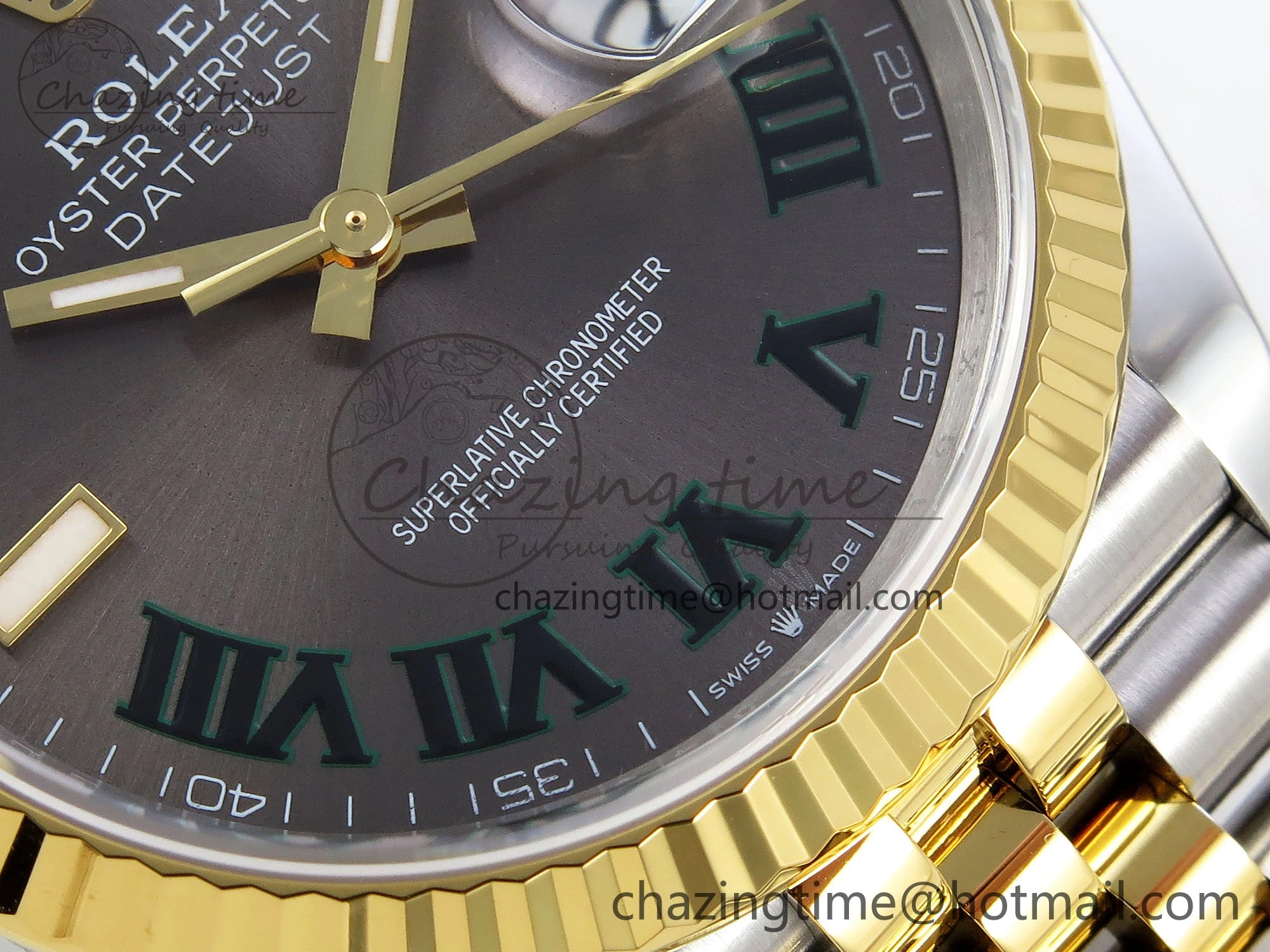 DateJust 36 126233 APF 1:1 Best Edition 904L Steel Gray Dial Green Roman on SS YG Jubilee Bracelet VR Casual 1594