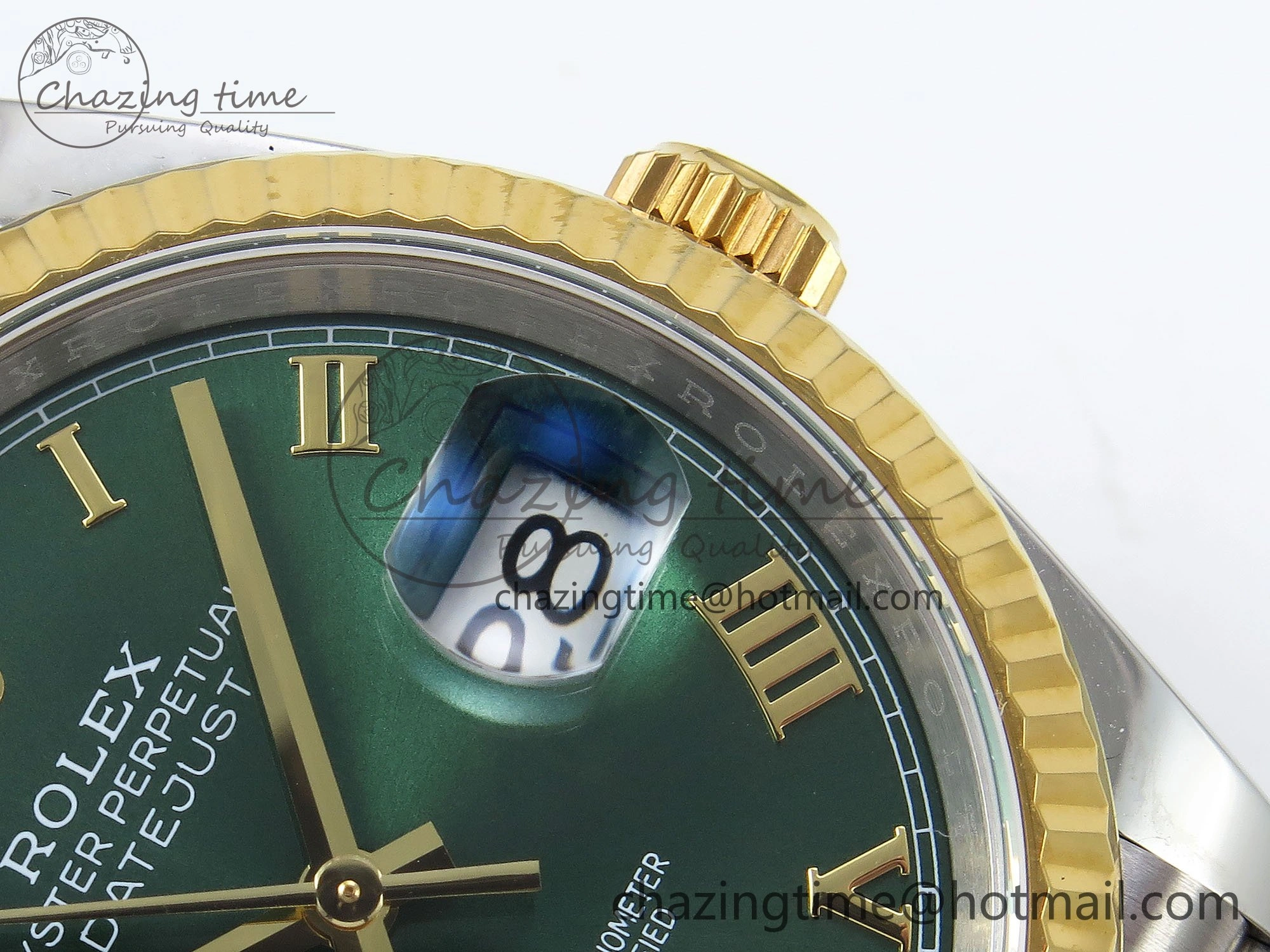 SmoothTexture DateJust 36 126233 APF 1:1 Best Edition 904L Steel Green Diamond Roman Dial on Jubilee Bracelet VR 1541