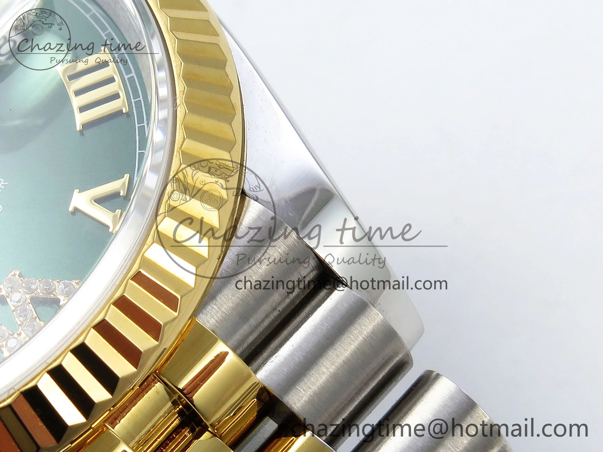 SmoothTexture DateJust 36 126233 APF 1:1 Best Edition 904L Steel Green Diamond Roman Dial on Jubilee Bracelet VR 1541
