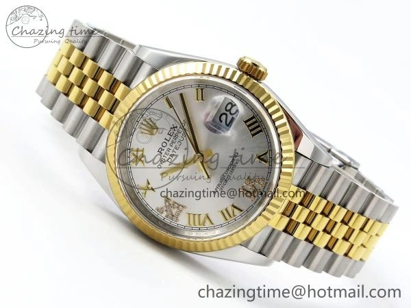 DateJust 36 126233 APF 1:1 Best Edition 904L Steel Silver Diamond Roman Dial on Jubilee Bracelet VR Sustainable 1539