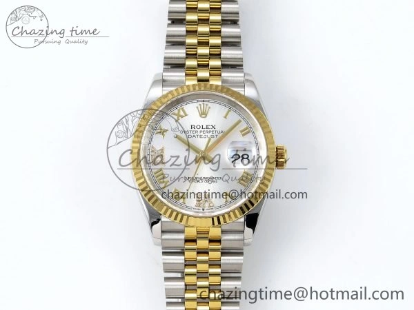 DateJust 36 126233 APF 1:1 Best Edition 904L Steel Silver Diamond Roman Dial on Jubilee Bracelet VR Sustainable 1539